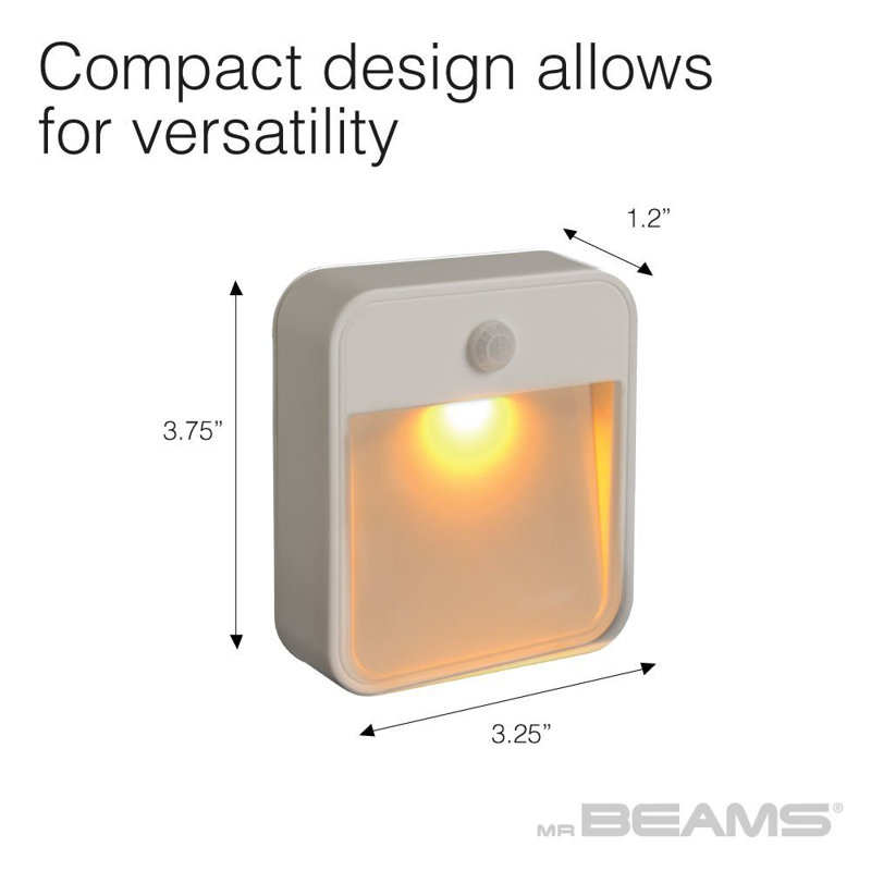 Lumen Amber LED Sleep Friendly Wireless Battery Powered Motion Sensing Nightlight, 3-Pack