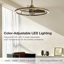 Ventilateur de plafond de 71 cm avec lumière et télécommande, ventilateur de plafond moderne à DEL pour chambre à coucher, moteur à courant continu écoénergétique, ventilateur moderne-1808376394-1808376398