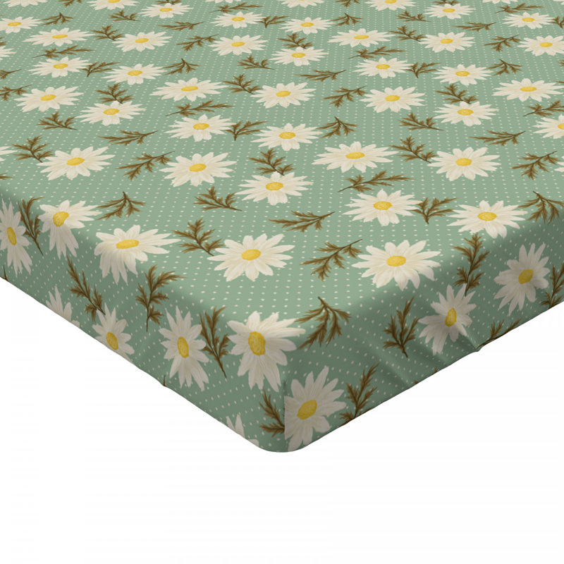 Microfiber Floral Fitted Sheet, Queen Fitted Sheet
