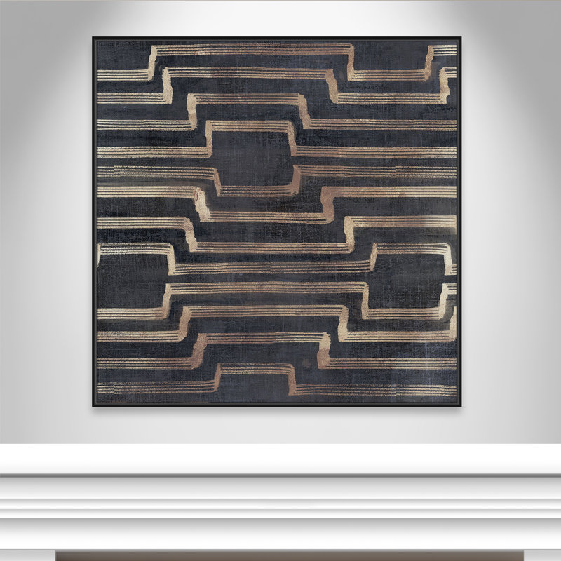 Golden Symphony in Motion II - Square Version Print par Emma Peal, Noir, H 46,5 po x l 46,5 po