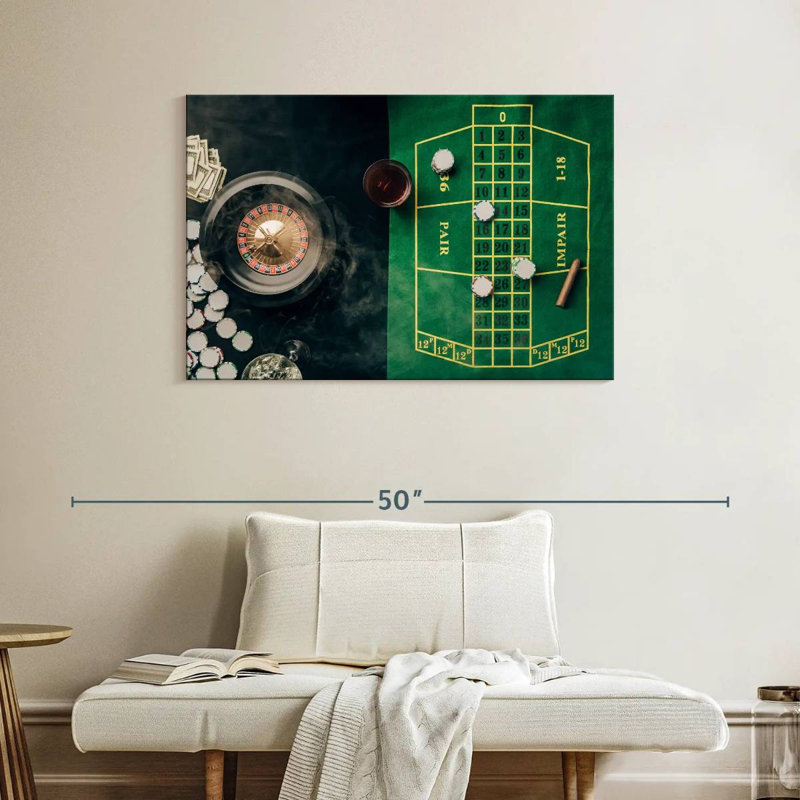 Senne Casino Table Game, 26" H x 39" W