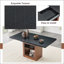 Ensemble de table de salle à manger extensible et chaises avec table coulissante de 59 à 71 pouces et chaises en lin et coton-130075810-130075809-130075811