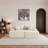 Upholstered Boneless Compression Faux Rabbit Fur Flannel Modular Oversized Sleeper Sofa with Pillows No Assembly Required-1346437169