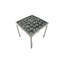 Black Nickel Pedestal End Table