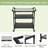 32" Stainless Steel Outdoor Kitchen Island with 3-Tier Storage & Wheels