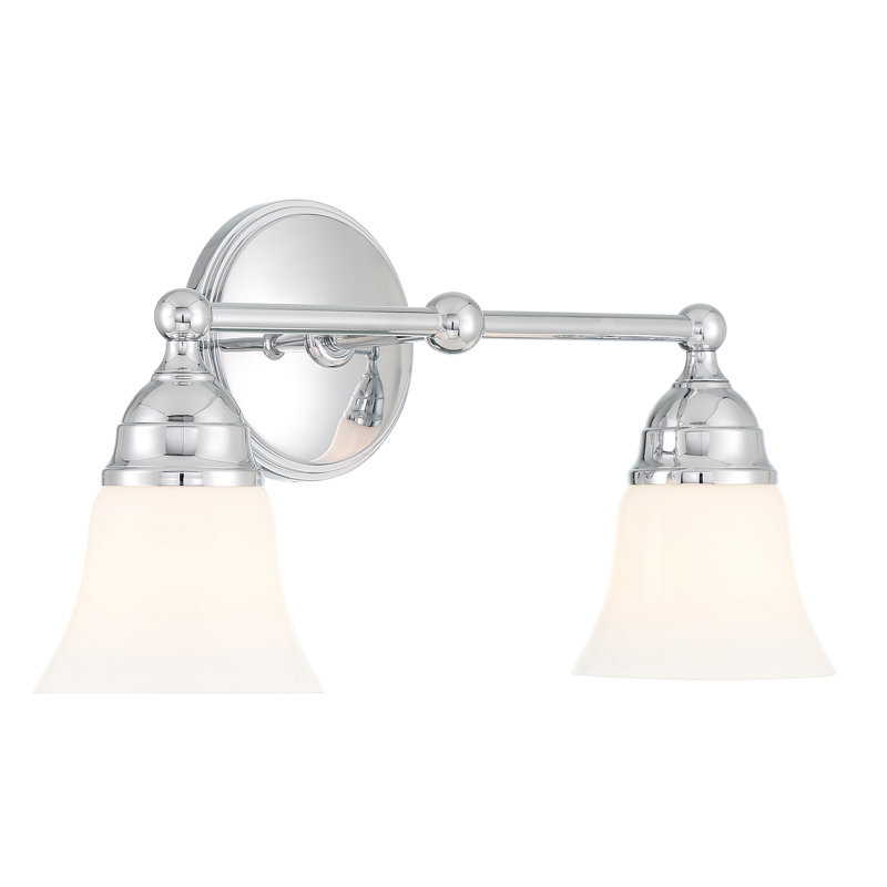 Éclairage pour salle de bain à 2 lumières de largeur 16,5 po - Chrome Sofia, 2 Lights