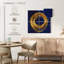 Gold Circle On Blue-109113219