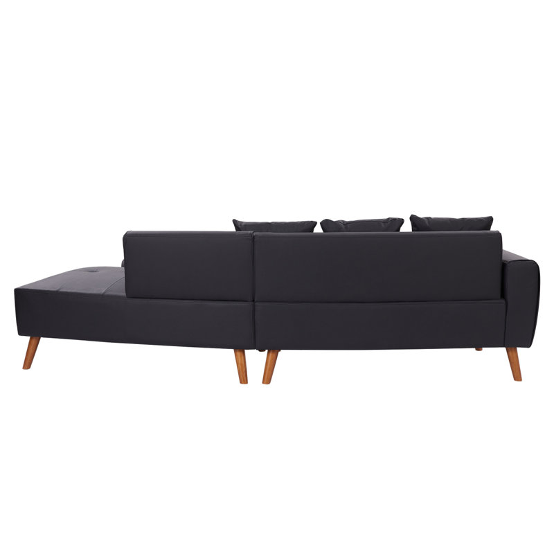 Canapé moderne de 107 po Modern, Noir