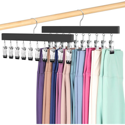 Legs et cintres pour garde-robe, pinces pivotantes à 360 ° pour jeans, shorts, chaussettes et chapeaux