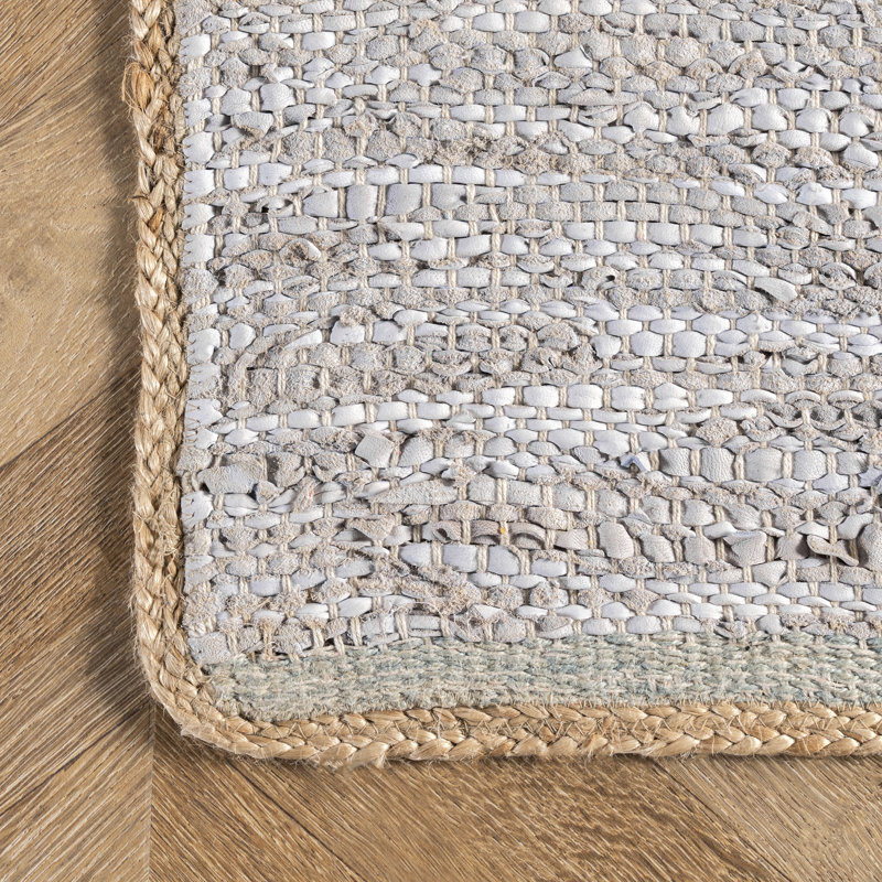 Tapis gris clair tissé à la main Amorita, Rectangle 9 pi x 12 pi