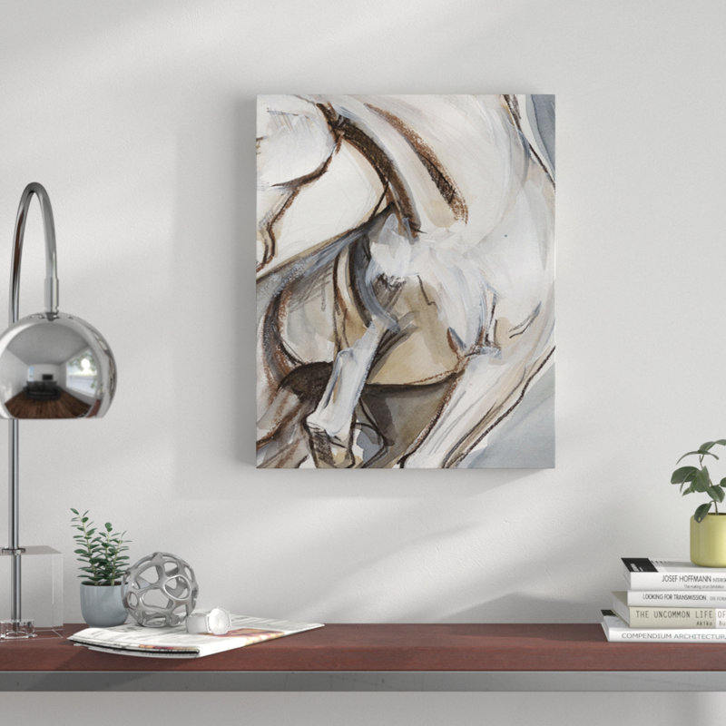 « cheval abstraction ii », reproduction sur toile tendue, H 30 po x l 40 po x P 1,5 po
