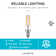Equivalent E12/Candelabra Dimmable 2700K LED Bulb