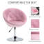 Élégant siège de salon - rose, rond, hauteur réglable du tabouret en métal rose, cadre pour la maison