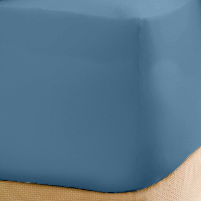 Microfiber Fitted Sheet, Blue Heaven, Queen Fitted Sheet