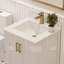 Meuble-lavabo en bois massif avec lavabo Orbison, 3 trous de robinet pré-percés, 2 portes à fermeture douce, 7 tiroirs à pleine extension-575941473-575941485-575941486
