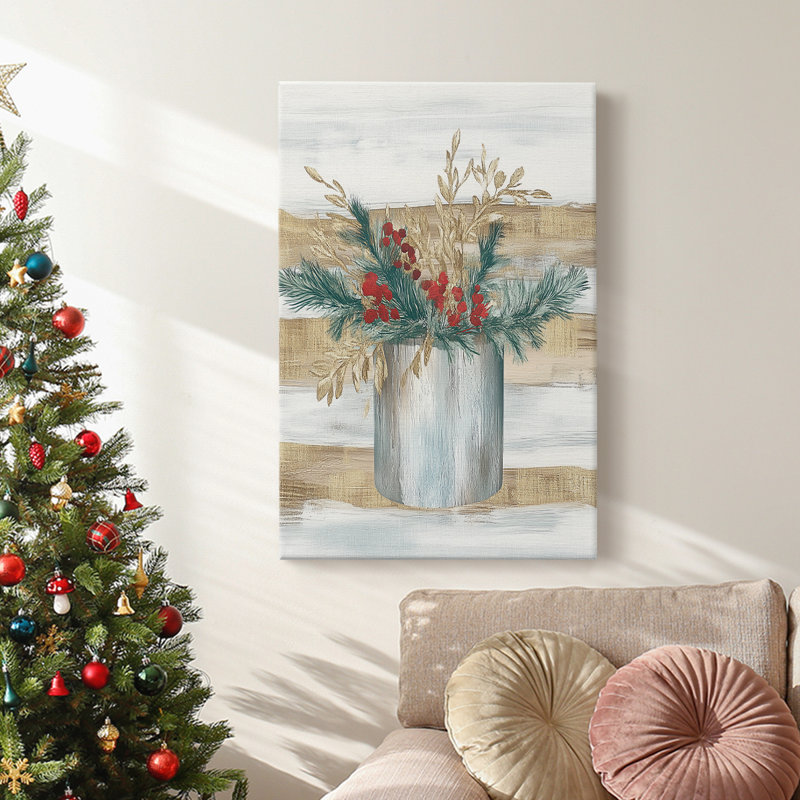 Art des Fêtes de Noël - Toile tendue avec châssis CLxxi, H 27 po x l 18 po