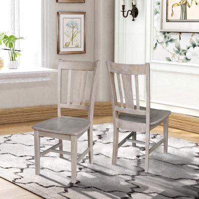 Chaise d'appoint en bois massif Evalyn