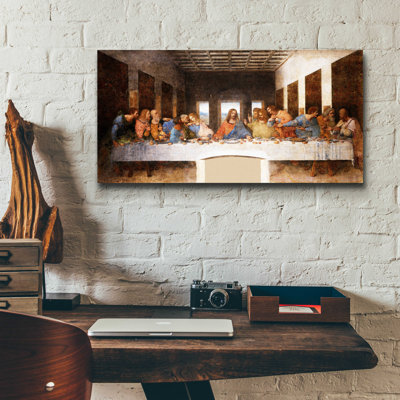«Epic Art» The Last Supper »par Leonardo Da Vinci, art mural en verre acrylique