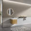 Xiong 24,00 po X P 18,10 po P 25,20 po Meuble-lavabo mural H en bois de chêne avec plateau blanc