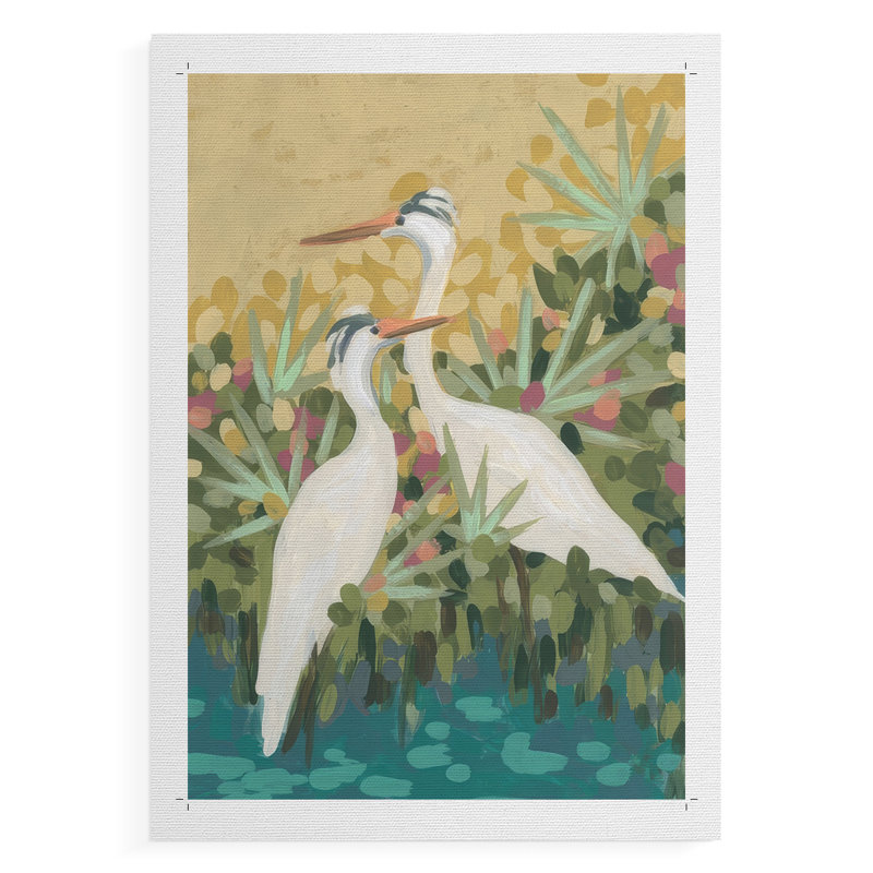 Heron Lagoon II - Impression sur toile seulement - NON CADRE, H 12 po x l 8 po