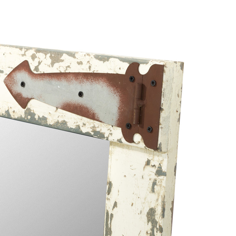 Serenad Rectangular Wood Farmhouse Wall Mirror