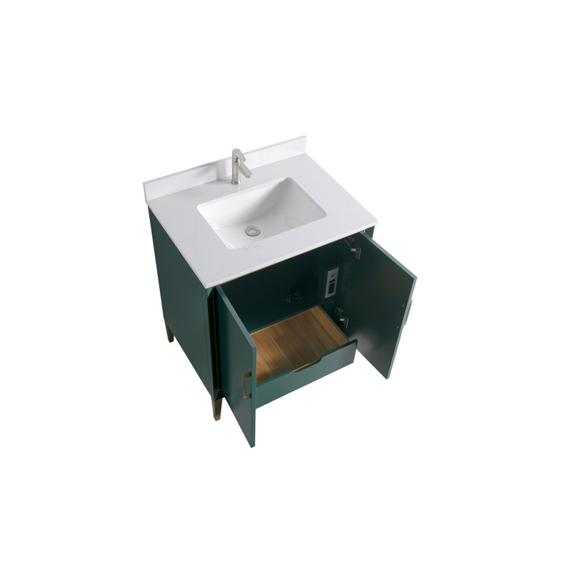 30'' Bathroom Vanity Base Only, Green