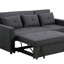 Canapé-lit convertible en lin 79,75 po avec poche latérale-936875475