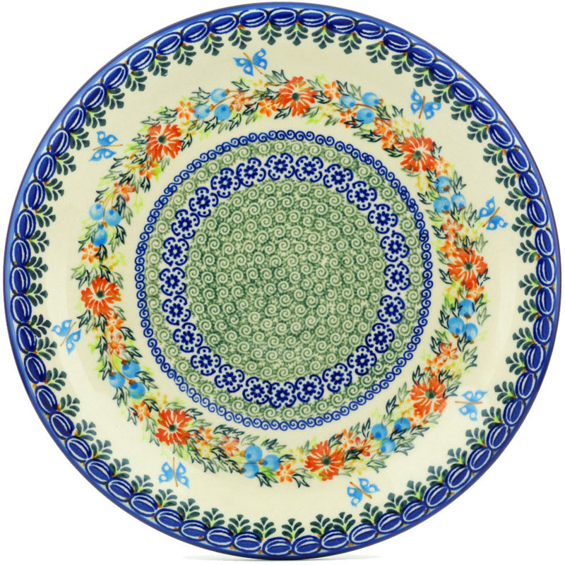 Assiette décorative en céramique Lernig, H 1,06 po x l 10,24 po x P 10,24 po