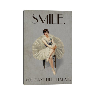 Smile by Kubistika - Wrapped Canvas Print