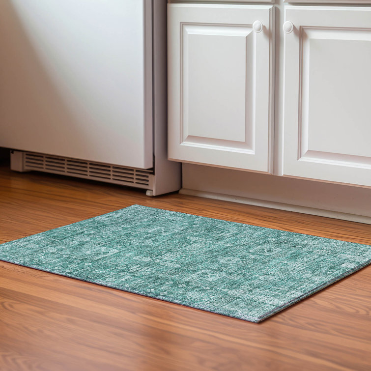 Premium Machine Washable Cerrito Teal Rug