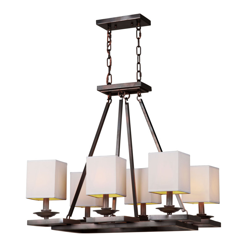 Lustre géométrique 6 lumières ombrées Schneider