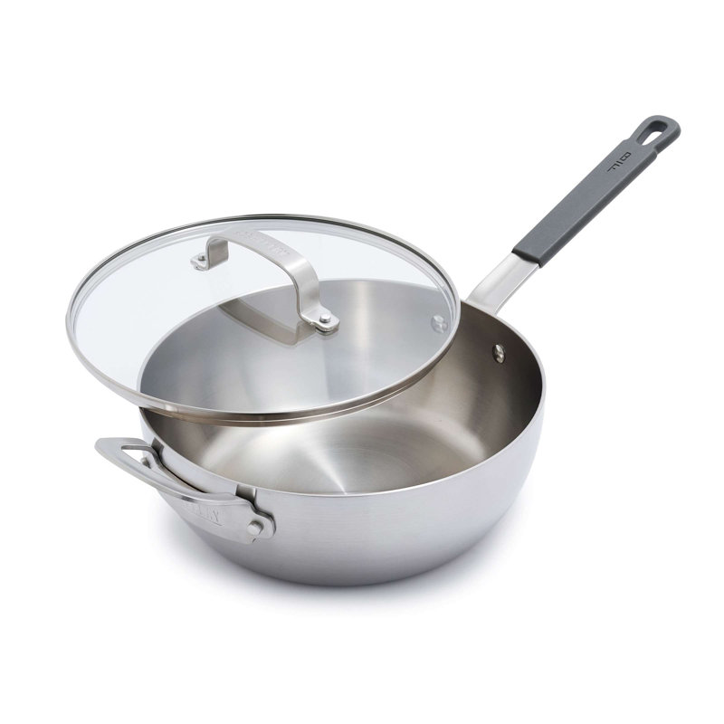 Bobby Flay by GreenPan 3.57QT Stainless Steel Chef’s Pan with Lid