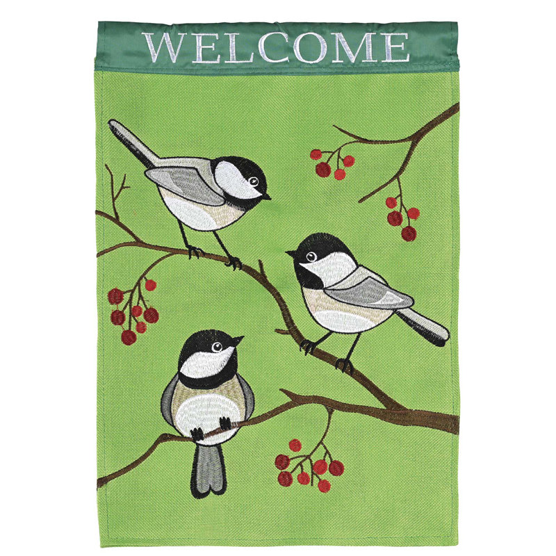 Drapeau Welcome Chickadee 29 x 42