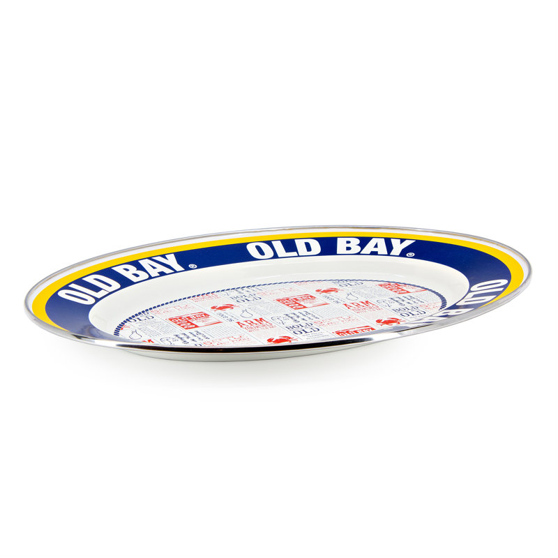 Golden Rabbit Enamelware Old Bay Oval Platter
