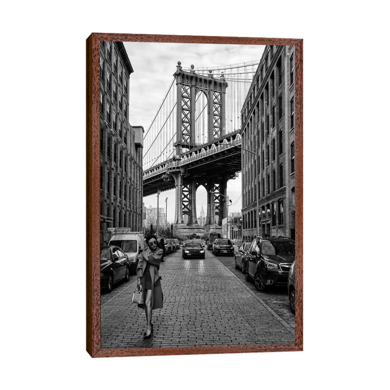 Oblivious 1 Piece Wall Art on Canvas, 66.04cm H x 45.72cm W x 3.81cm D, Classic Brown Wood Floater Framed