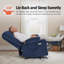 Fauteuil inclinable électrique avec massage par chaleur et vibrations, tissu-1144575444