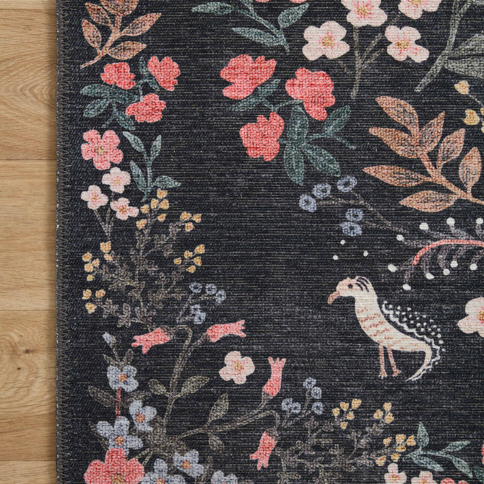 Rifle Paper Co. x Loloi Maison Tuileries Navy Rug, Rectangle 3'9" x 5'6"