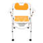 Chaise de douche réglable en hauteur pour personnes âgées, chaise de chevet avec accoudoirs et dossier, siège de douche avec accoudoirs