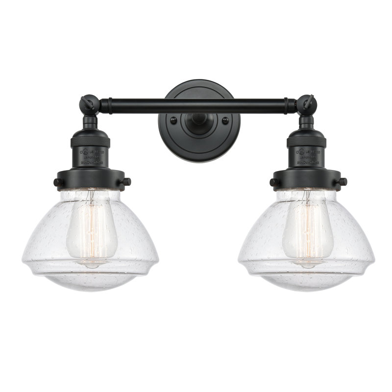 Éclairage pour salle de bain 2 lumières Chesterville, Grainé, Ampoule DEL 6 watts Vinage, Noir mat