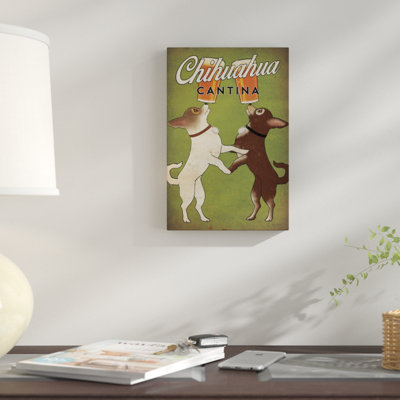 «Chihuahua Cantina», impression sur toile tendue
