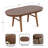 Berenike Oval Living Room Coffee Table with Tapered Legs-2096480611