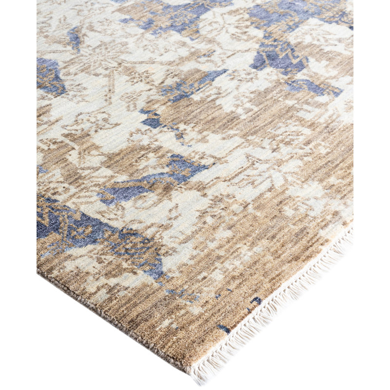 Overdyed One-of-a-Kind 9' 1" X 12' 3" Hand Knotted Area Rug