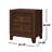 Walnut Finish Nightstand With 2 Ample Drawers