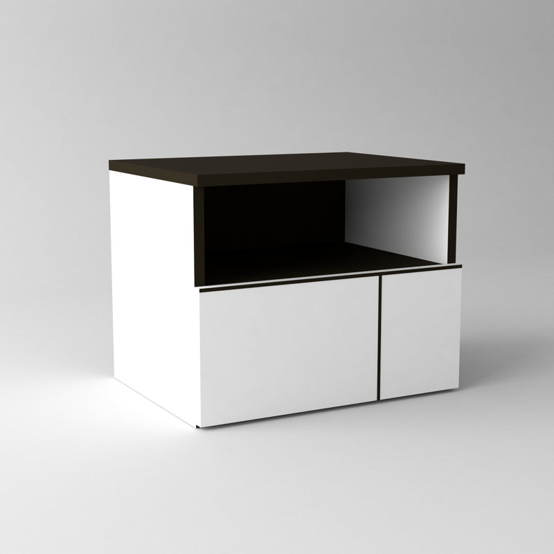 Hailey 50cm W Manufactured Wood Bedside Table
