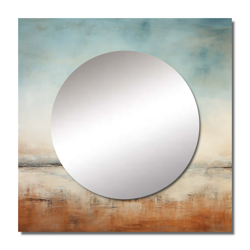 Emielia - Grand miroir carré minimaliste pour décoration murale, 29 po x 29 po