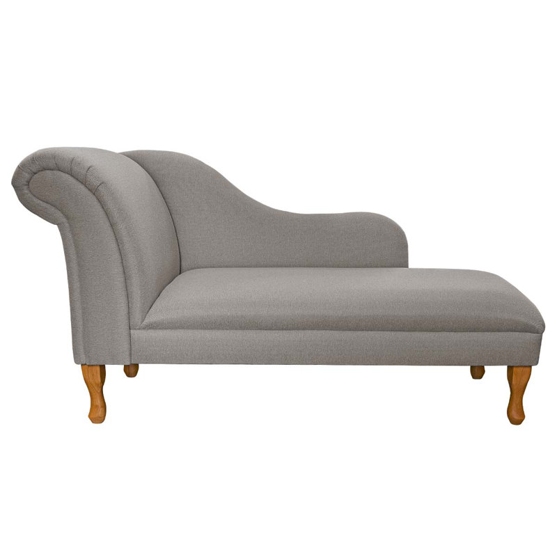 Upholstered Chaise Lounge, Grey