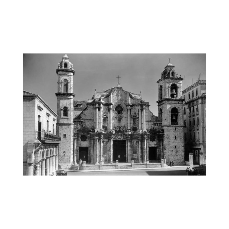 1930s-1940s Columbus Cathedral Built In 1777 Havana Cuba - Wrapped Canvas Print, 20.32 cm H x 30.48 cm W