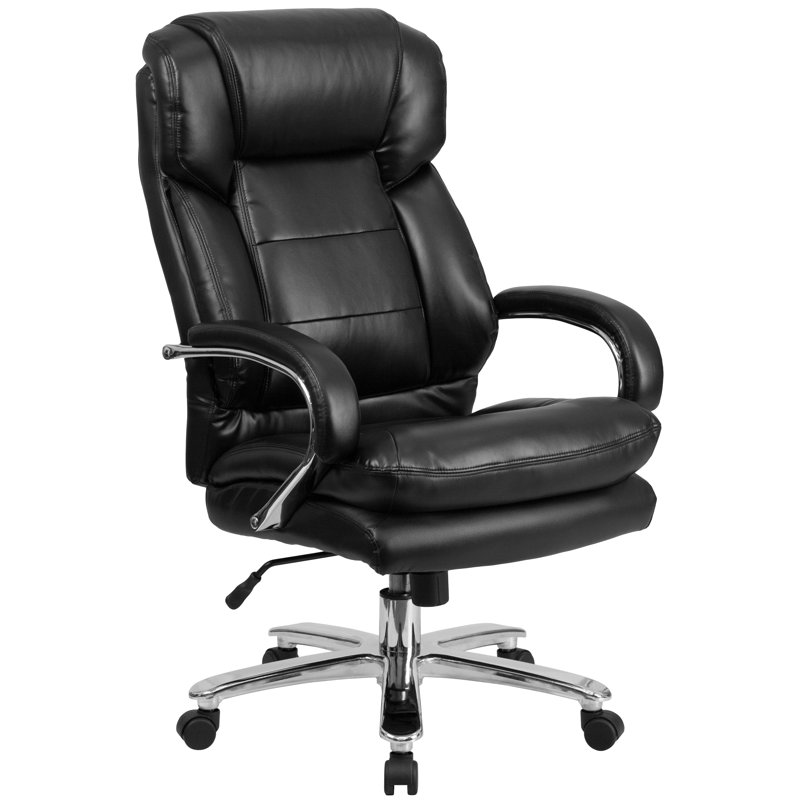 Belladonna Big & Tall LeatherSoft Ergonomic Office Chair with Headrest and Loop Arms