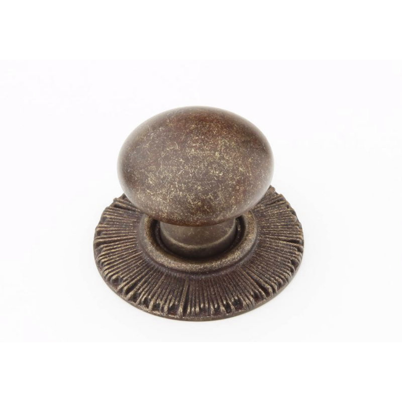 Sunburst Round Knob, Highlighted Bronze