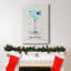 Blue Christmas Cocktail - Wrapped Canvas Print-1120440578